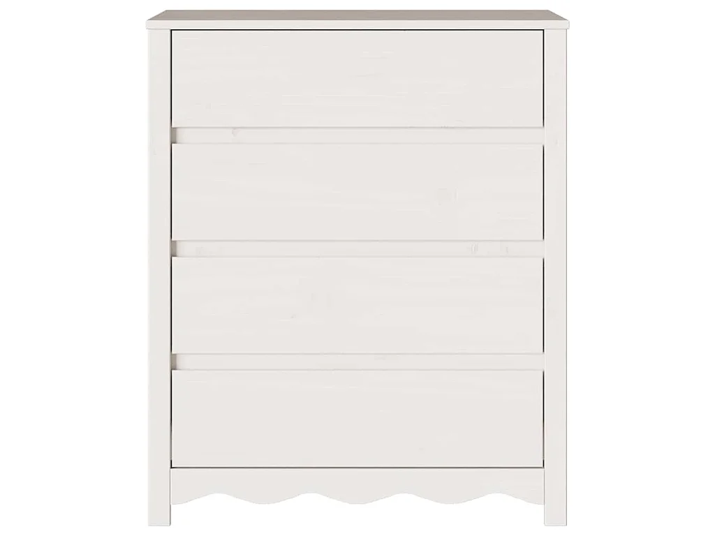 Commode Drammen Blanc 76,5 x 40 x 91 cm Bois de pin massif