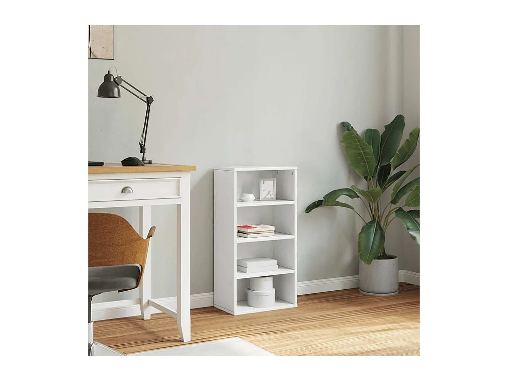 Armoire latérale ODDA blanc 40x24x79 cm bois massif pin