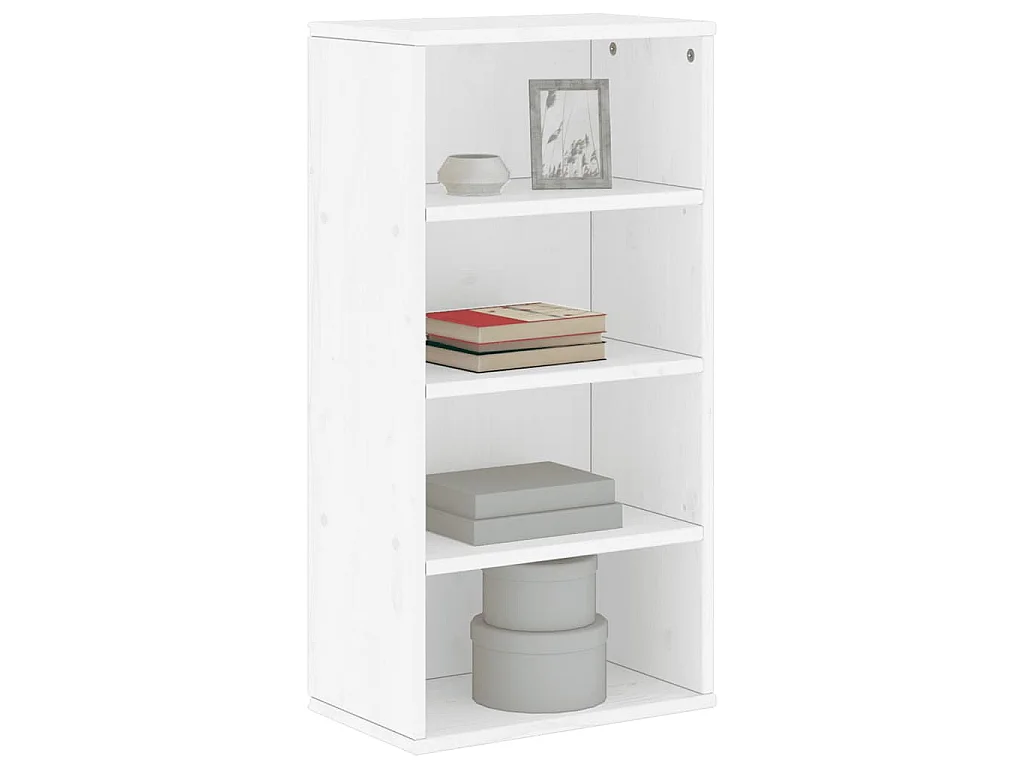 Armoire latérale ODDA blanc 40x24x79 cm bois massif pin