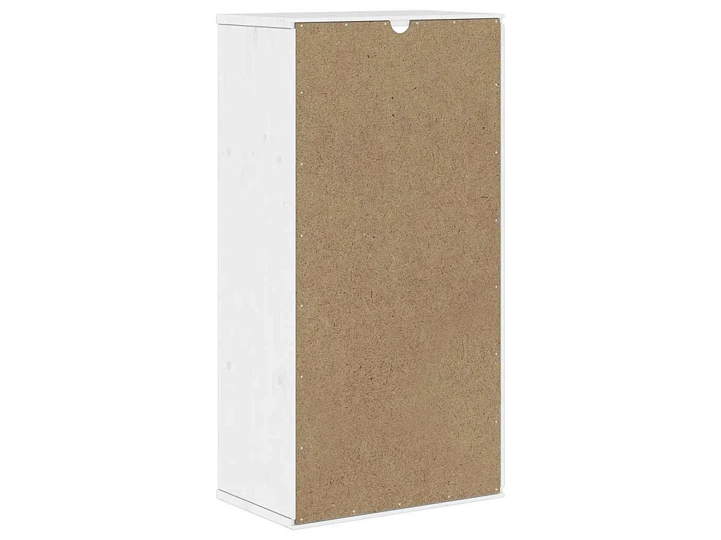 Armoire latérale ODDA blanc 40x24x79 cm bois massif pin