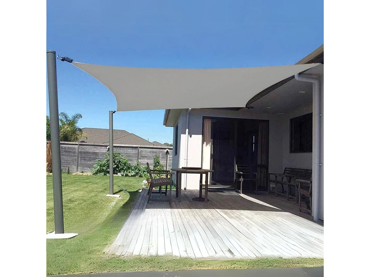 Toldo vela diseño cuadrado gris 360x360 cm