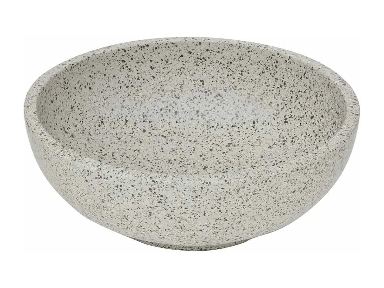 Lavatório de bancada redondo em cerâmica cinzento 41x14 cm para casa de banho