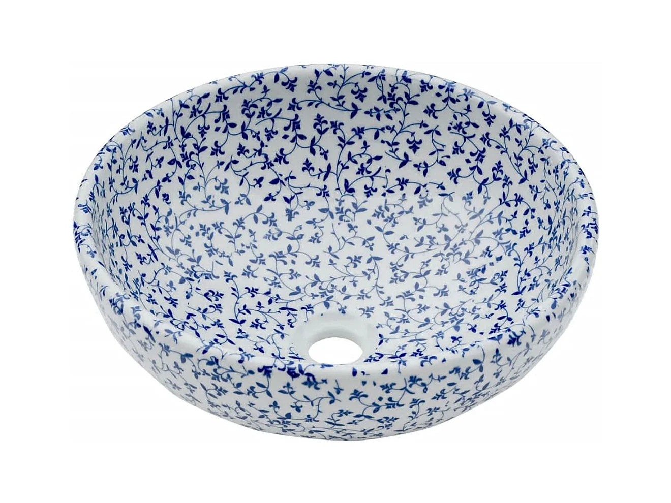 Lavabo sobre encimera Monnet cerámica blanco Ø41x14 cm