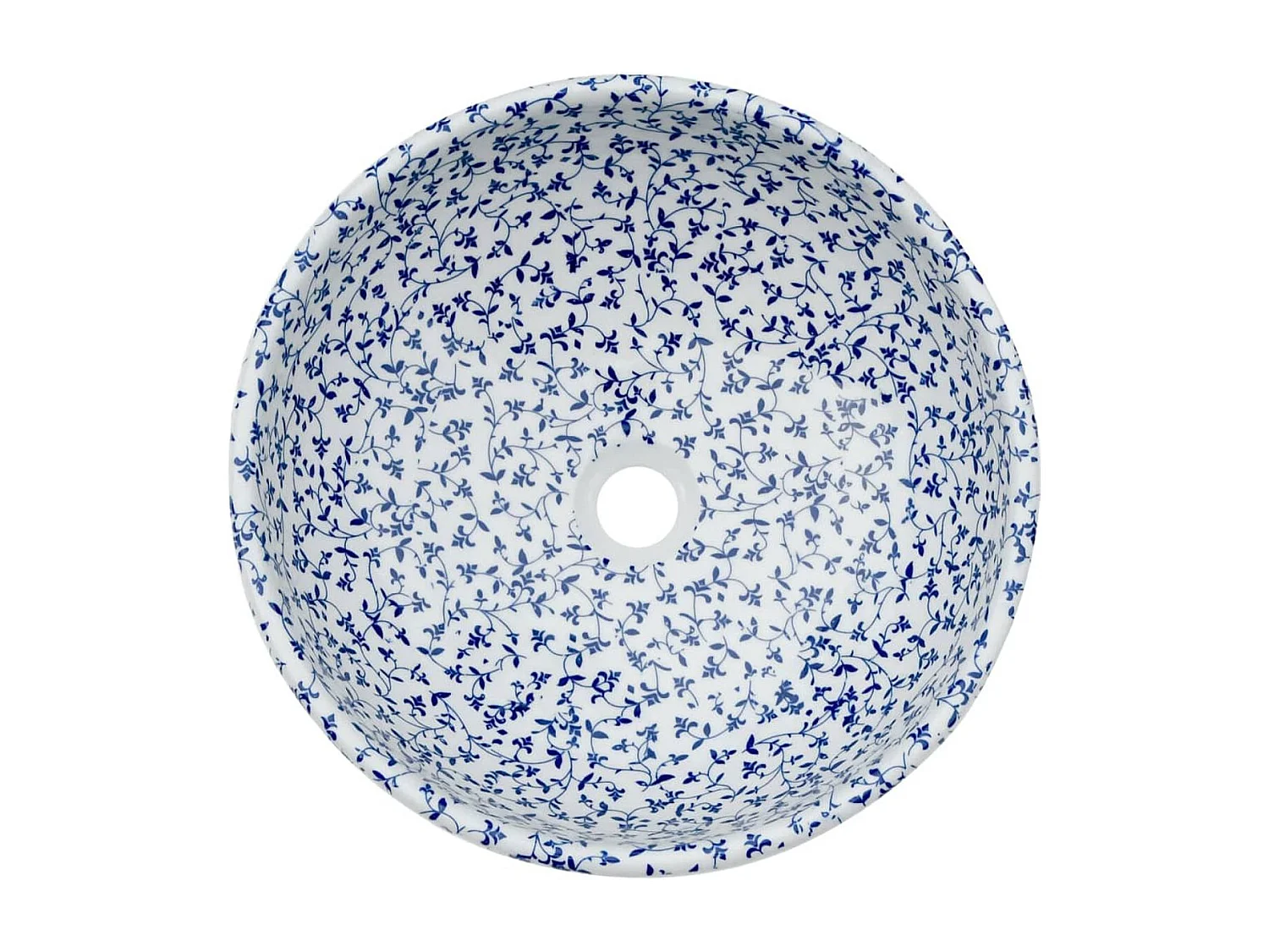 Lavabo sobre encimera Monnet cerámica blanco Ø41x14 cm