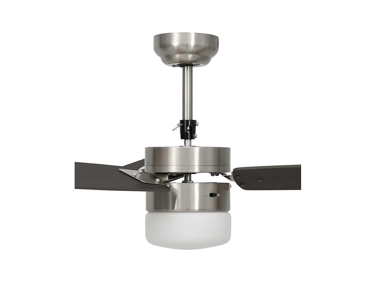 Ventilateur de plafond lampe et télécommande 108cm Marron foncé