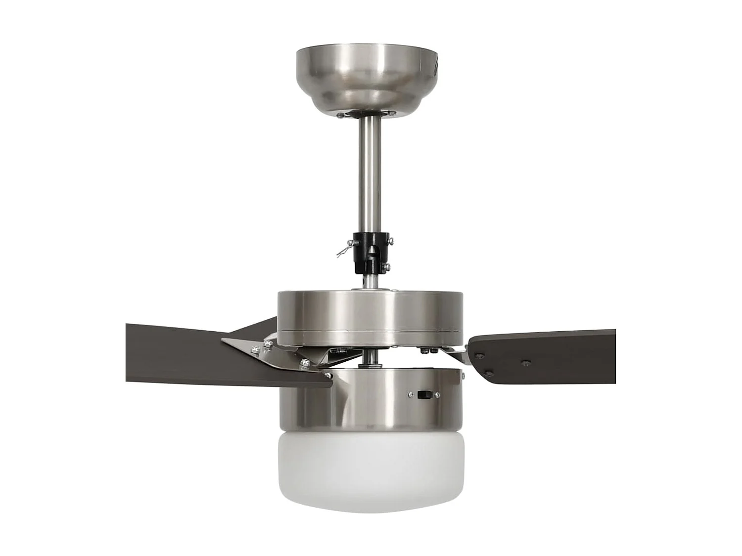 Plafondventilator met lamp afstandsbediening 108 cm donkerbruin