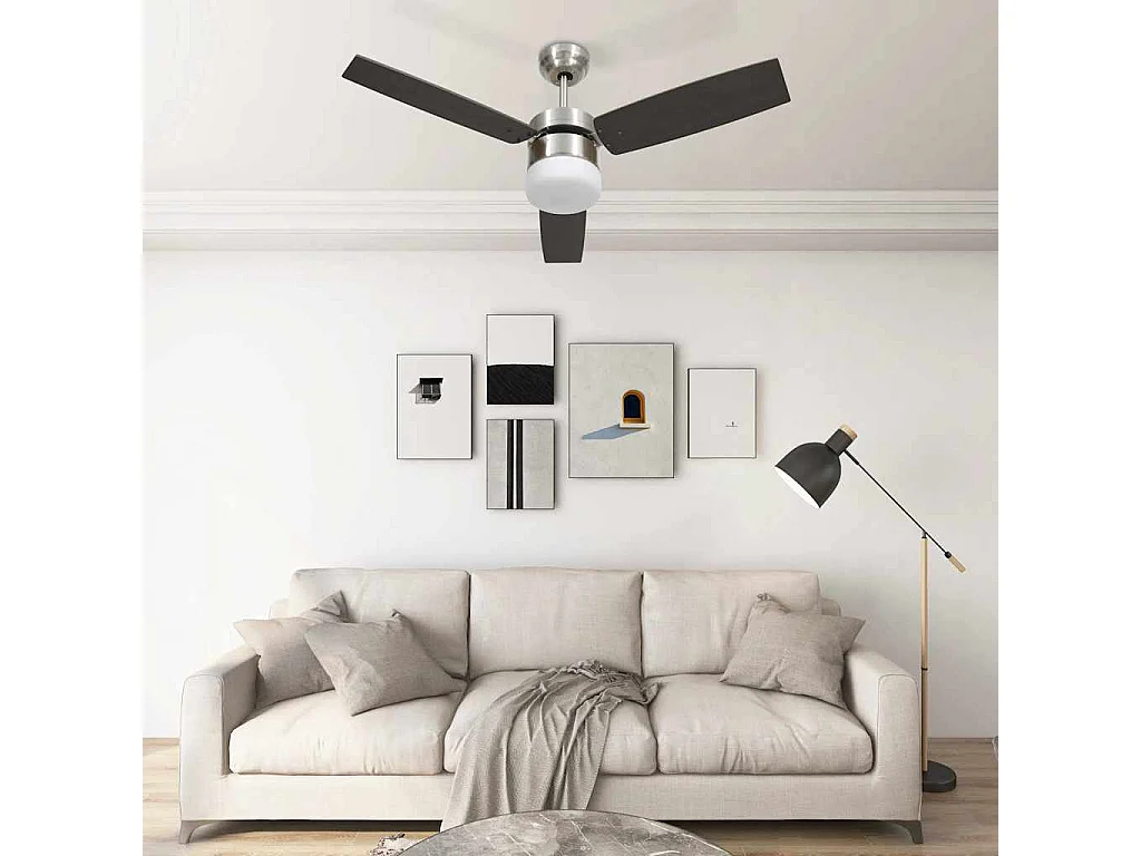 Deckenventilator mit Licht und Fernbedienung 108 cm Dunkelbraun