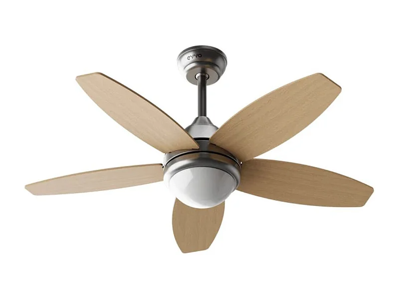 Ventilador de techo Evvo V416 55W 5 aspas 3 velocidades natural Ø106 cm