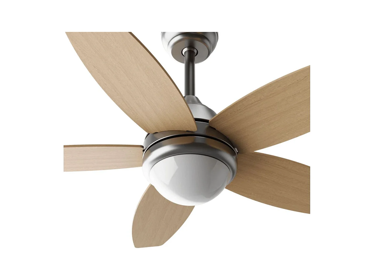 Ventilador de techo Evvo V416 55W 5 aspas 3 velocidades natural Ø106 cm