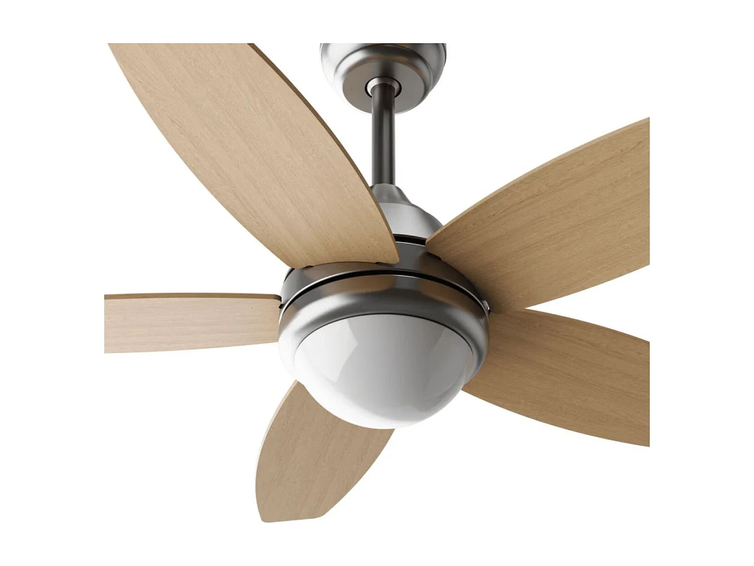 Ventilador de techo Evvo V416 55W 5 aspas 3 velocidades natural Ø106 cm