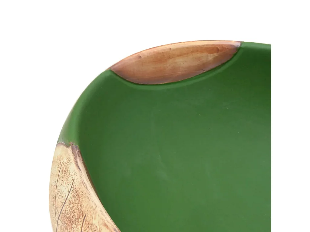 Lavabo de encimera Livha ovalado cerámica verde/marrón 15x59x40 cm