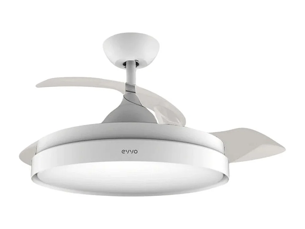 Ventilador de techo Evvo V450 40W 3 aspas retráctiles 6 velocidades blanco Ø107 cm