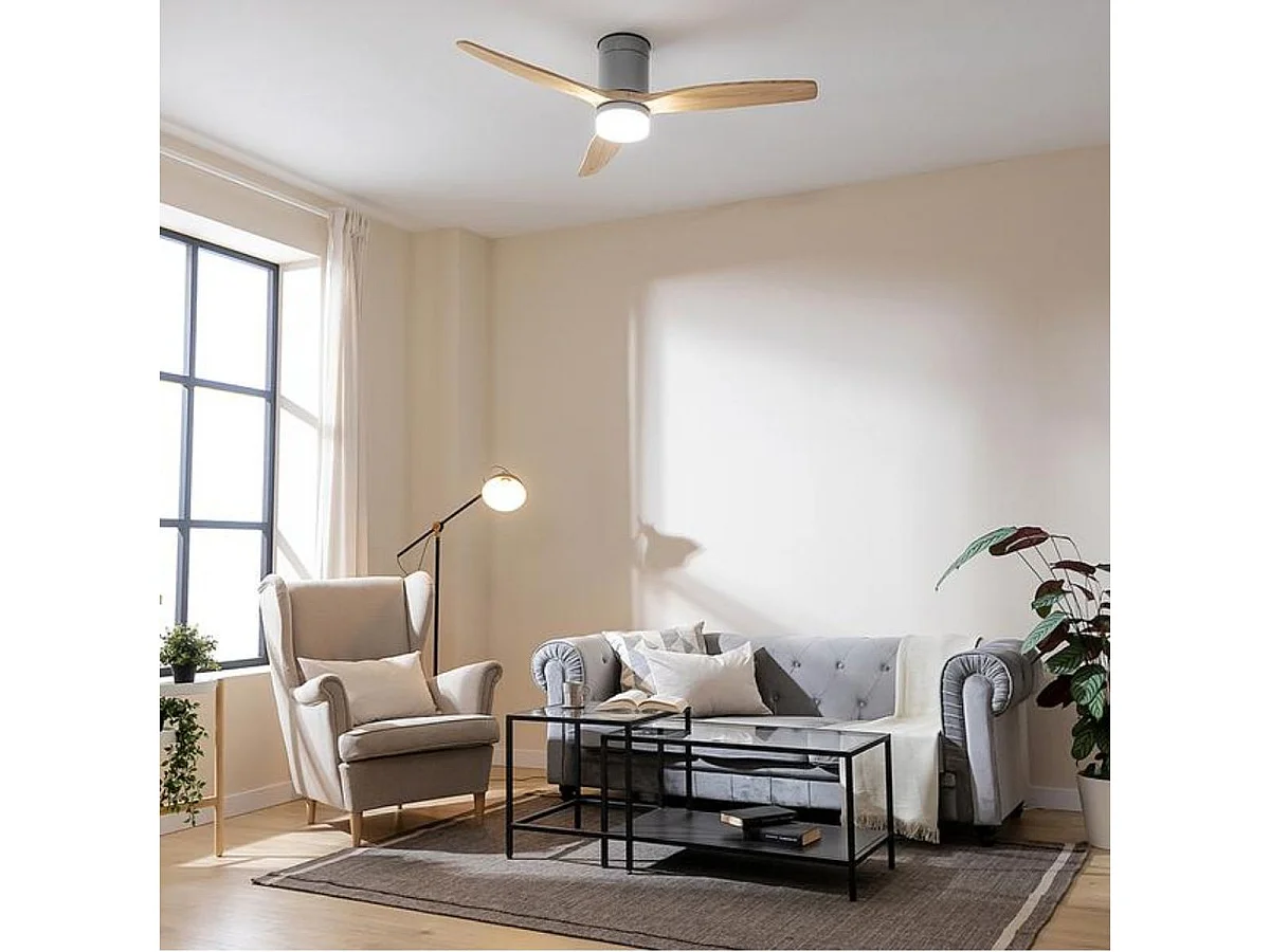 Ventilador de techo Cecotec EnergySilence Aero 5600 Classic 40W 3 aspas 6 velocidades plata Ø132 cm