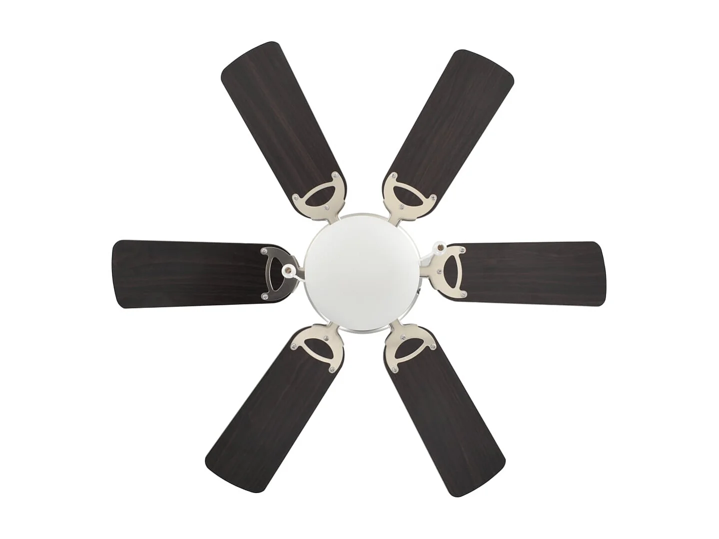 Ventilateur de plafond orné avec lumière 82 cm Marron foncé