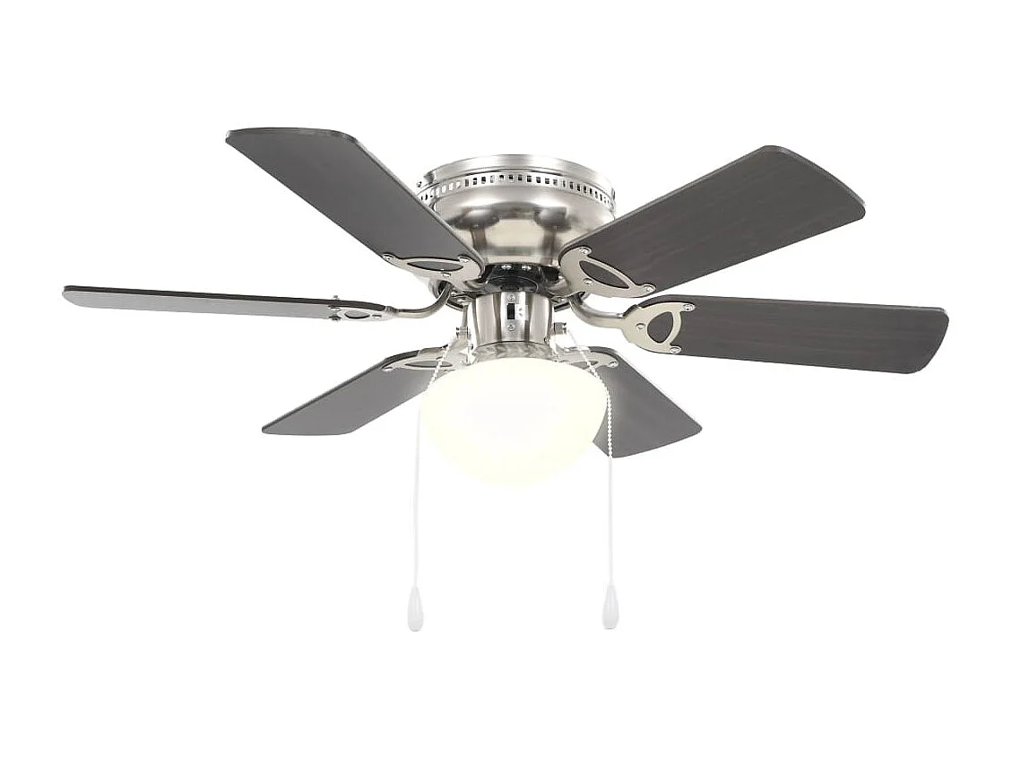 Ventilateur de plafond orné avec lumière 82 cm Marron foncé