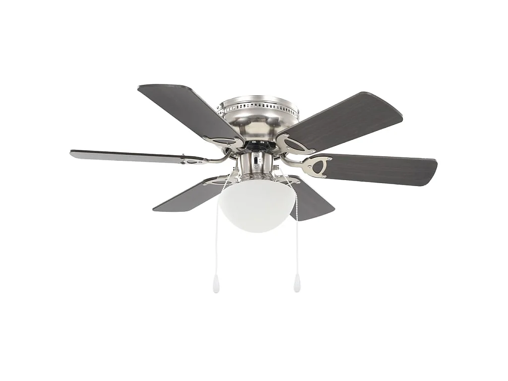Ventilateur de plafond orné avec lumière 82 cm Marron foncé