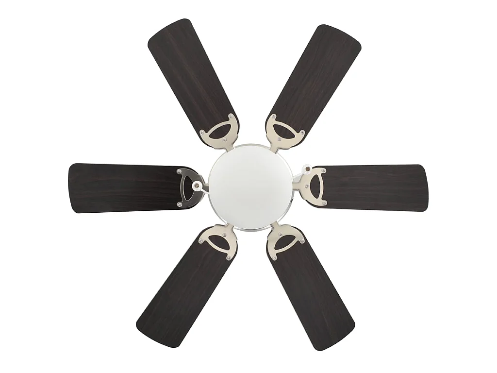 Ventilateur de plafond orné avec lumière 82 cm Marron foncé