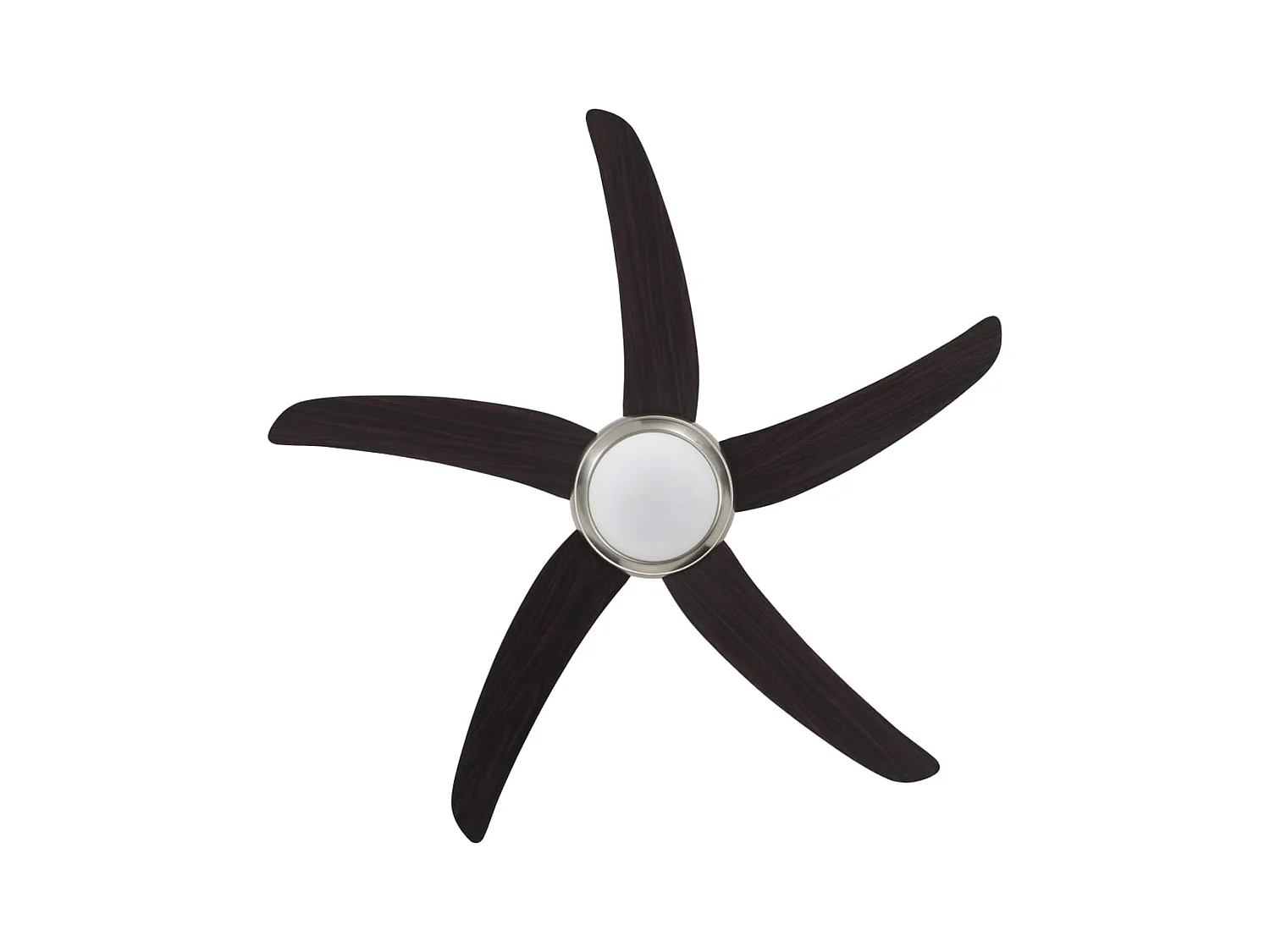 Ventilateur de plafond orné avec lampe 128 cm Marron