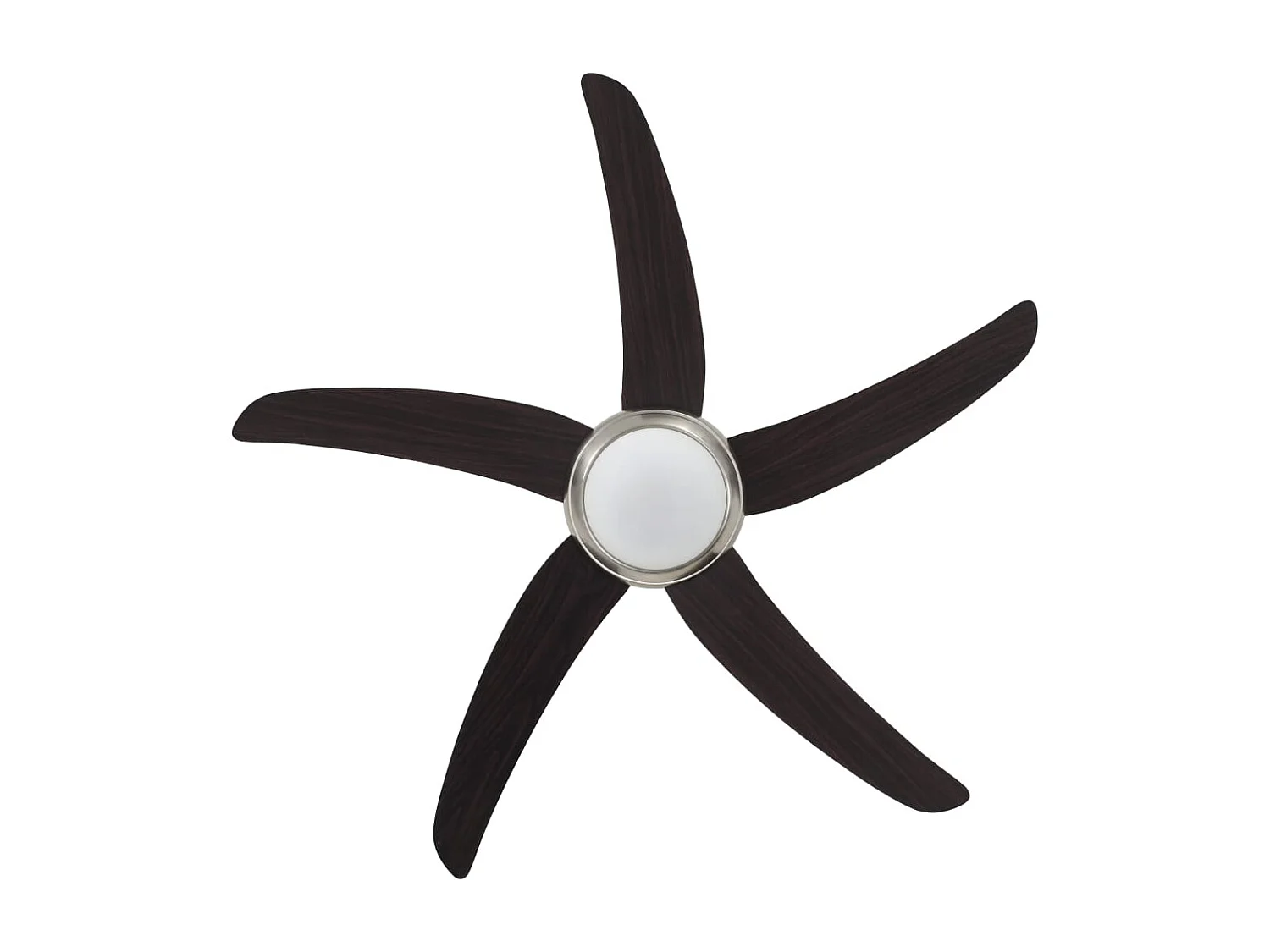 Ventilateur de plafond orné avec lampe 128 cm Marron