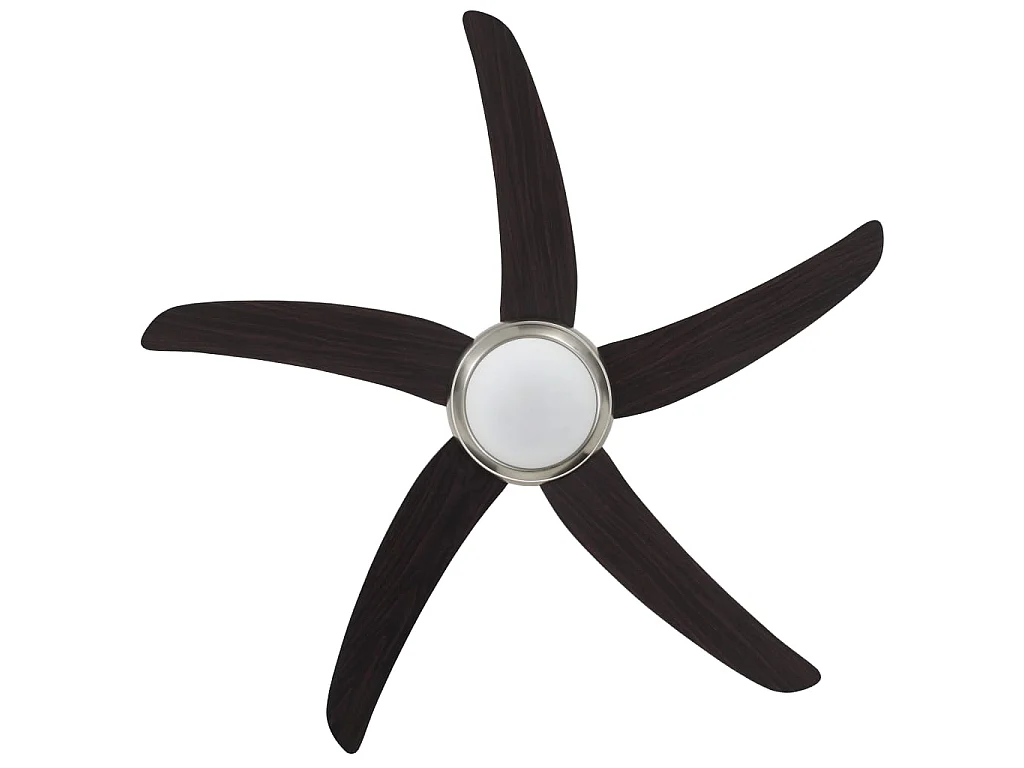 Ventilateur de plafond orné avec lampe 128 cm Marron