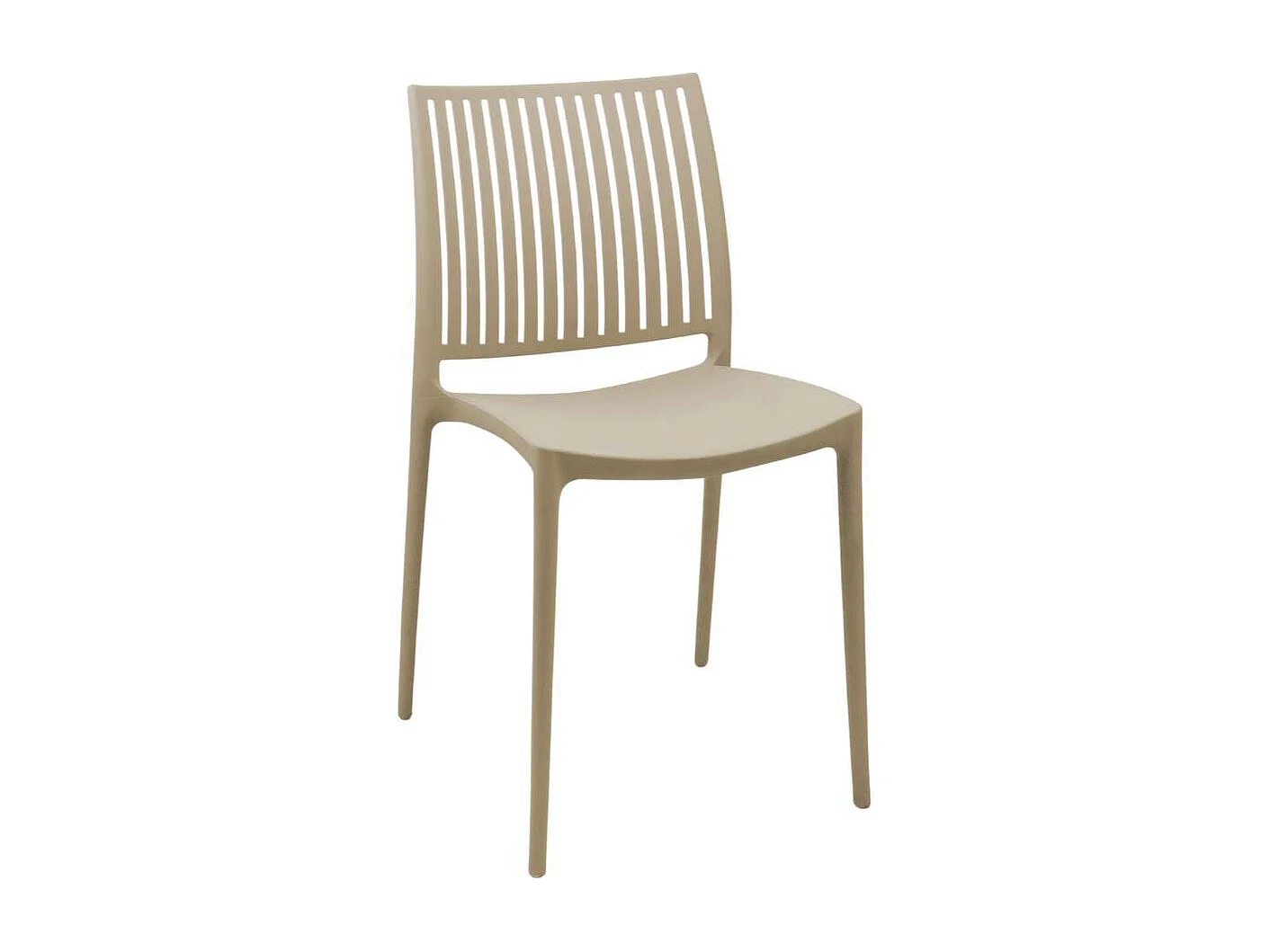 Silla Duna apilable beige 78,5x38x49 cm