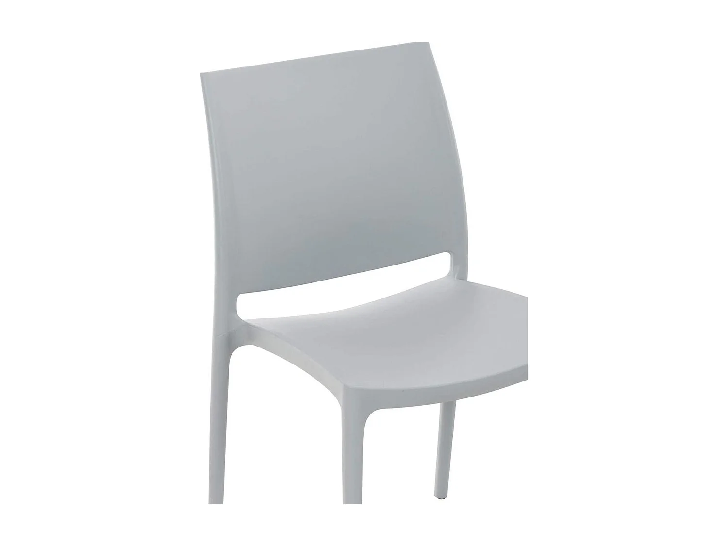 Silla Celine apilable blanco 78,5x38x49 cm