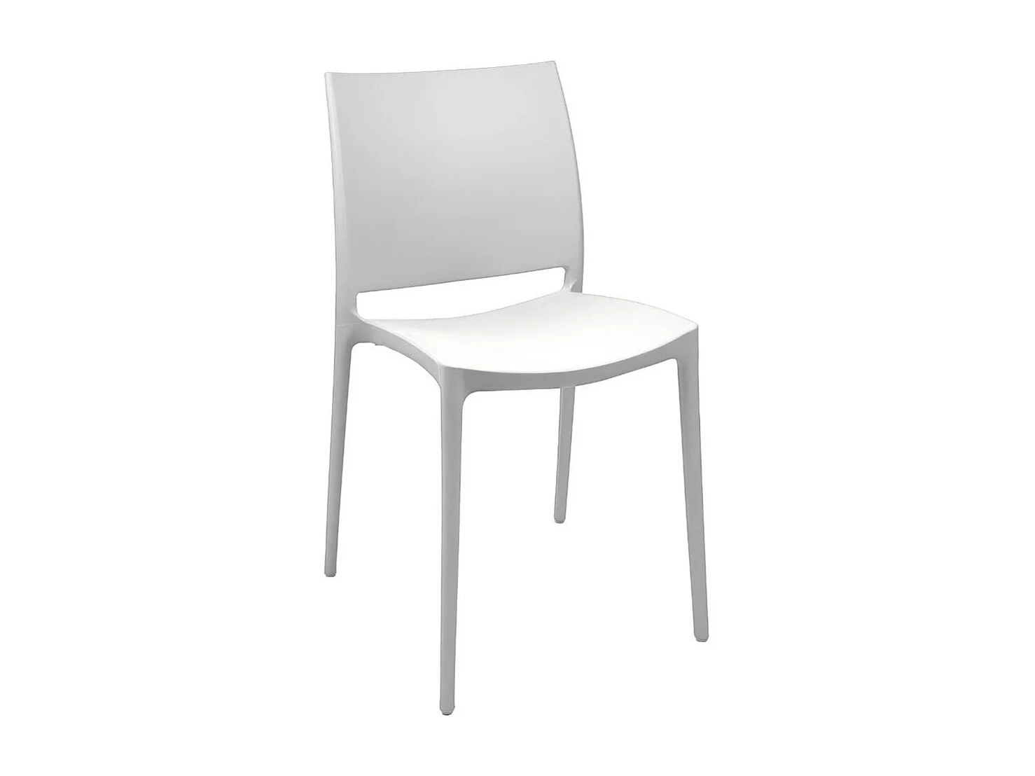 Silla Celine apilable blanco 78,5x38x49 cm