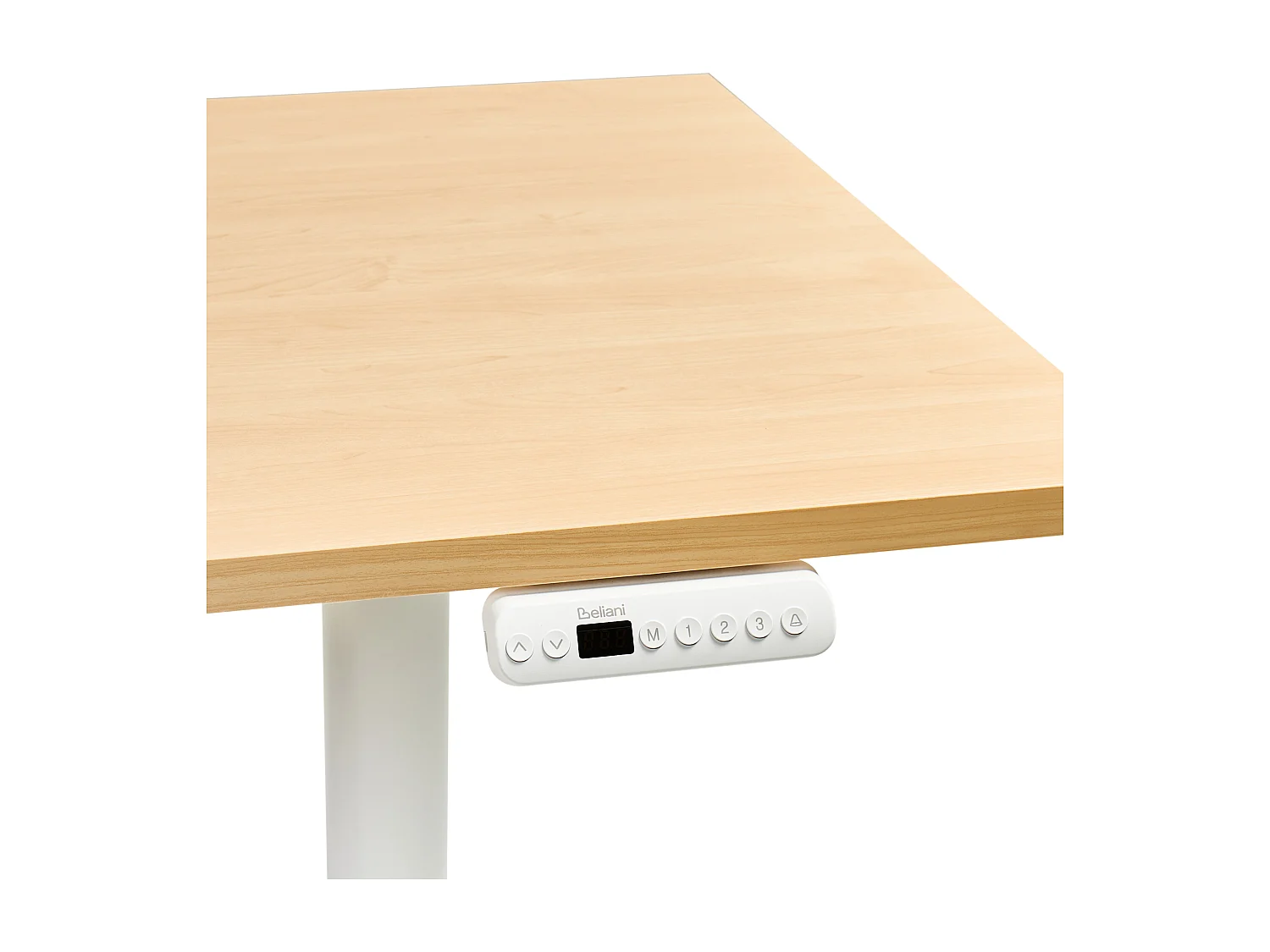 Bureau réglable en hauteur électriquement DESTINES Marron clair/blanc 160 cm 72 cm