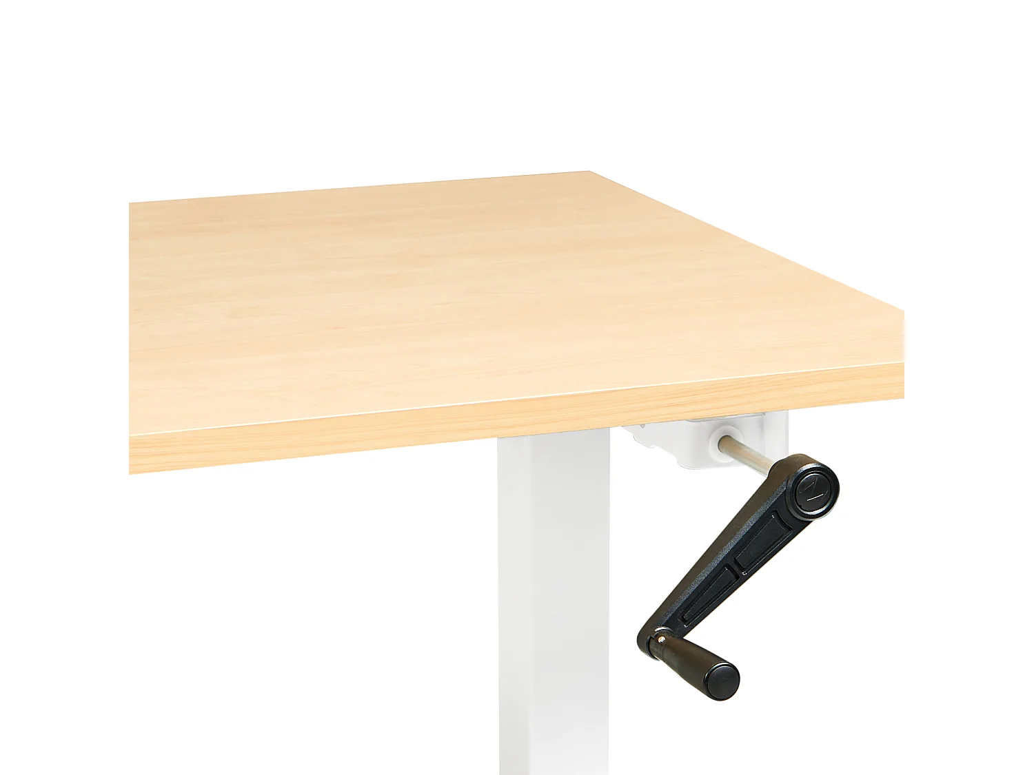 Bureau réglable en hauteur manuellement DESTINES 160 cm 72 cm Marron clair/blanc