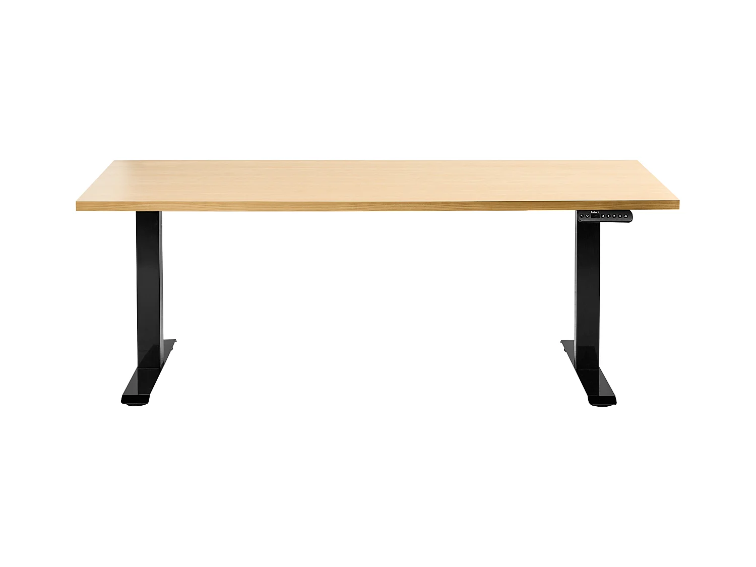 Bureau réglable en hauteur électriquement DESTINES Noir/marron clair 160 cm 72 cm