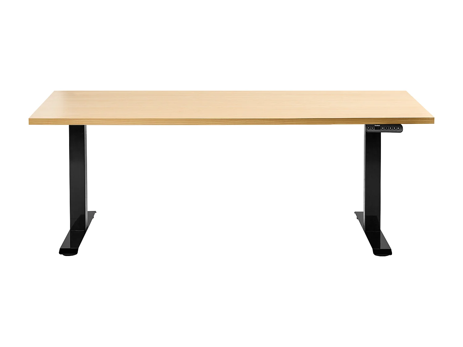 Bureau réglable en hauteur électriquement DESTINES Noir/marron clair 160 cm 72 cm