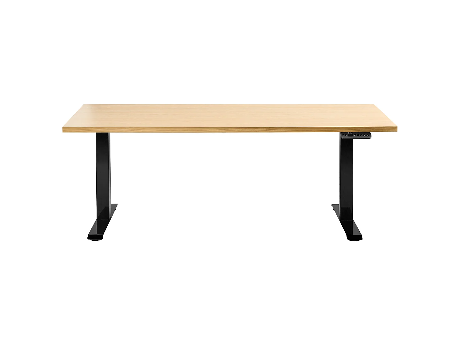 Bureau réglable en hauteur électriquement DESTINES 160 cm 72 cm Noir/marron clair