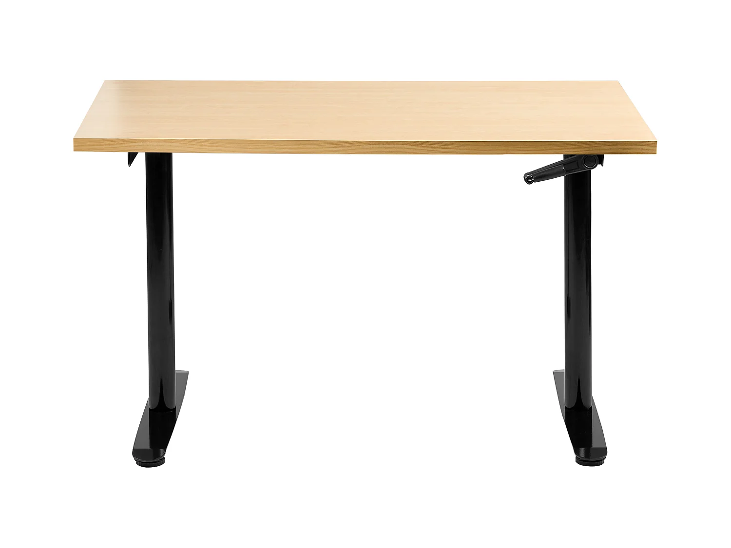 Bureau réglable en hauteur manuellement DESTINAS Noir/marron clair 120 cm 60 cm