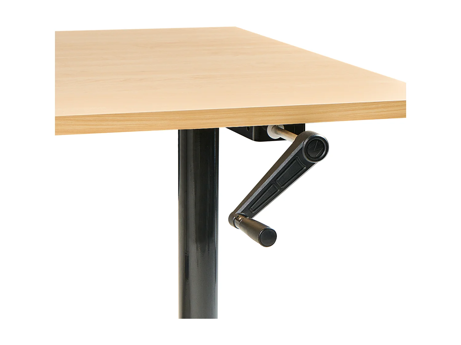 Bureau réglable en hauteur manuellement DESTINAS Noir/marron clair 120 cm 60 cm