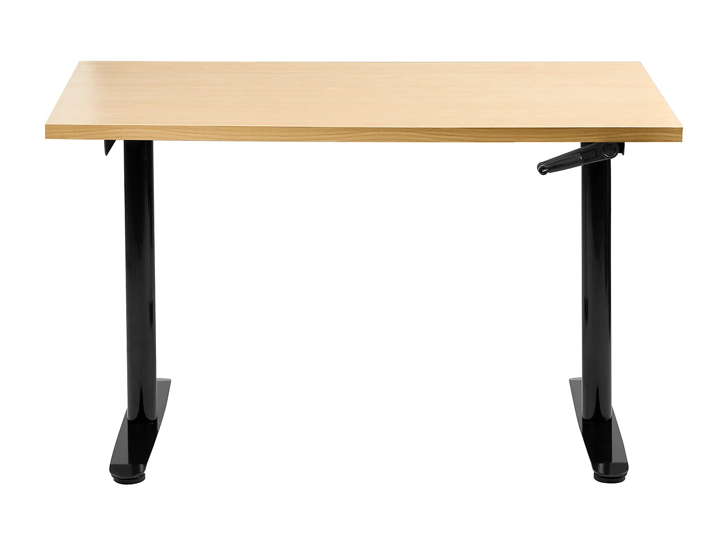 Bureau réglable en hauteur manuellement DESTINAS Noir/marron clair 120 cm 60 cm