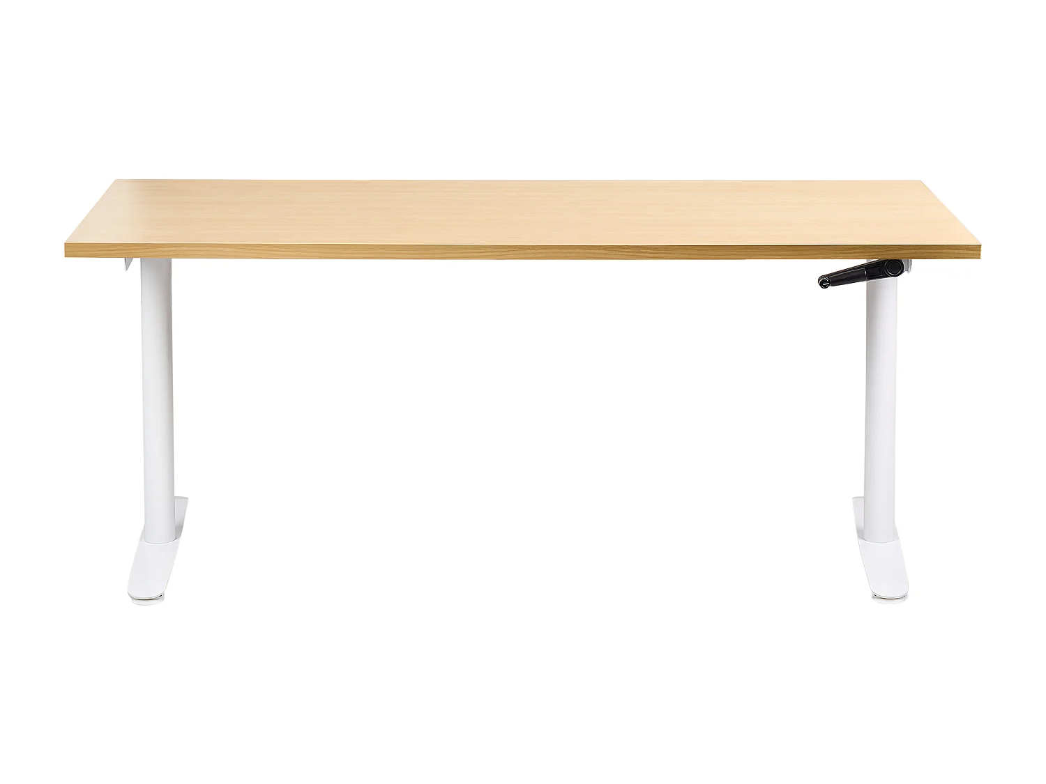 Bureau réglable en hauteur manuellement DESTINAS Marron clair/blanc 160 cm 72 cm