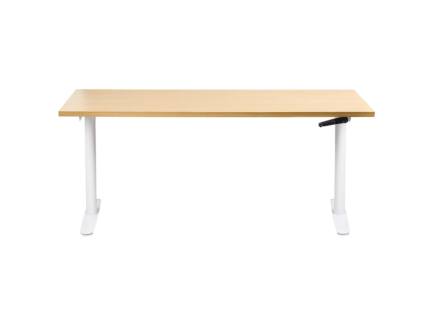 Bureau réglable en hauteur manuellement DESTINAS 160 cm 72 cm Marron clair/blanc