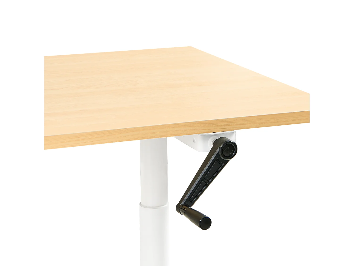 Bureau réglable en hauteur manuellement DESTINAS 160 cm 72 cm Marron clair/blanc