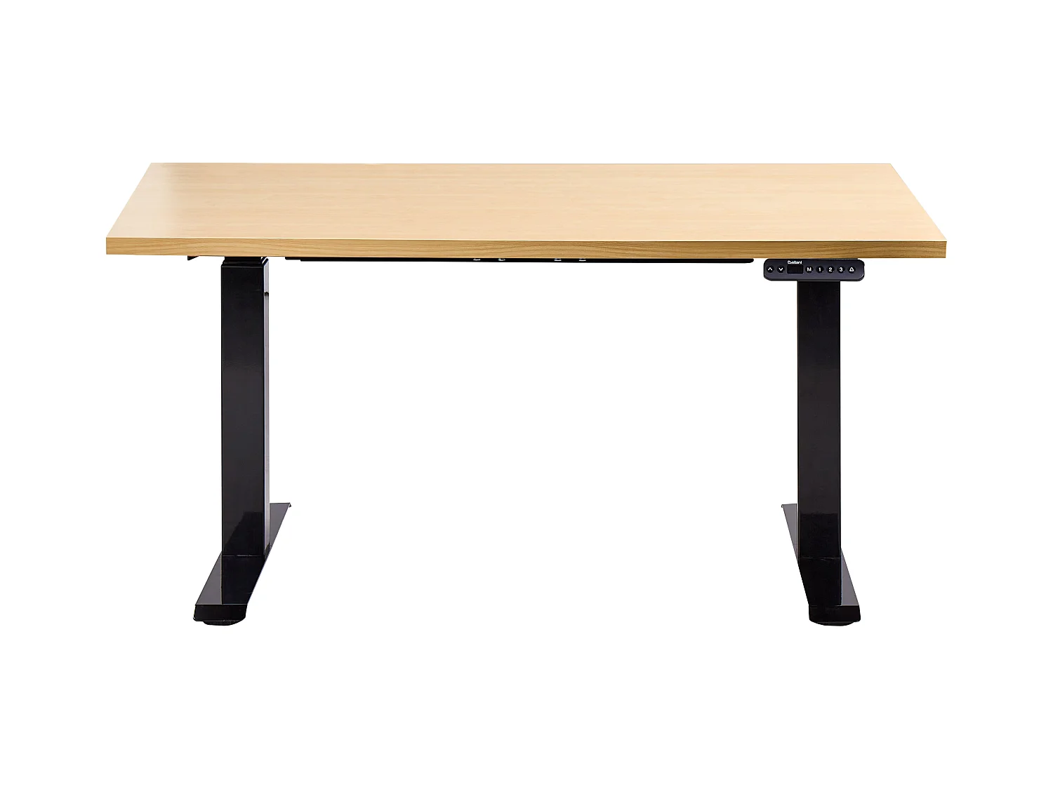 Bureau réglable en hauteur électriquement DESTINES Noir/marron clair 120 cm 60 cm