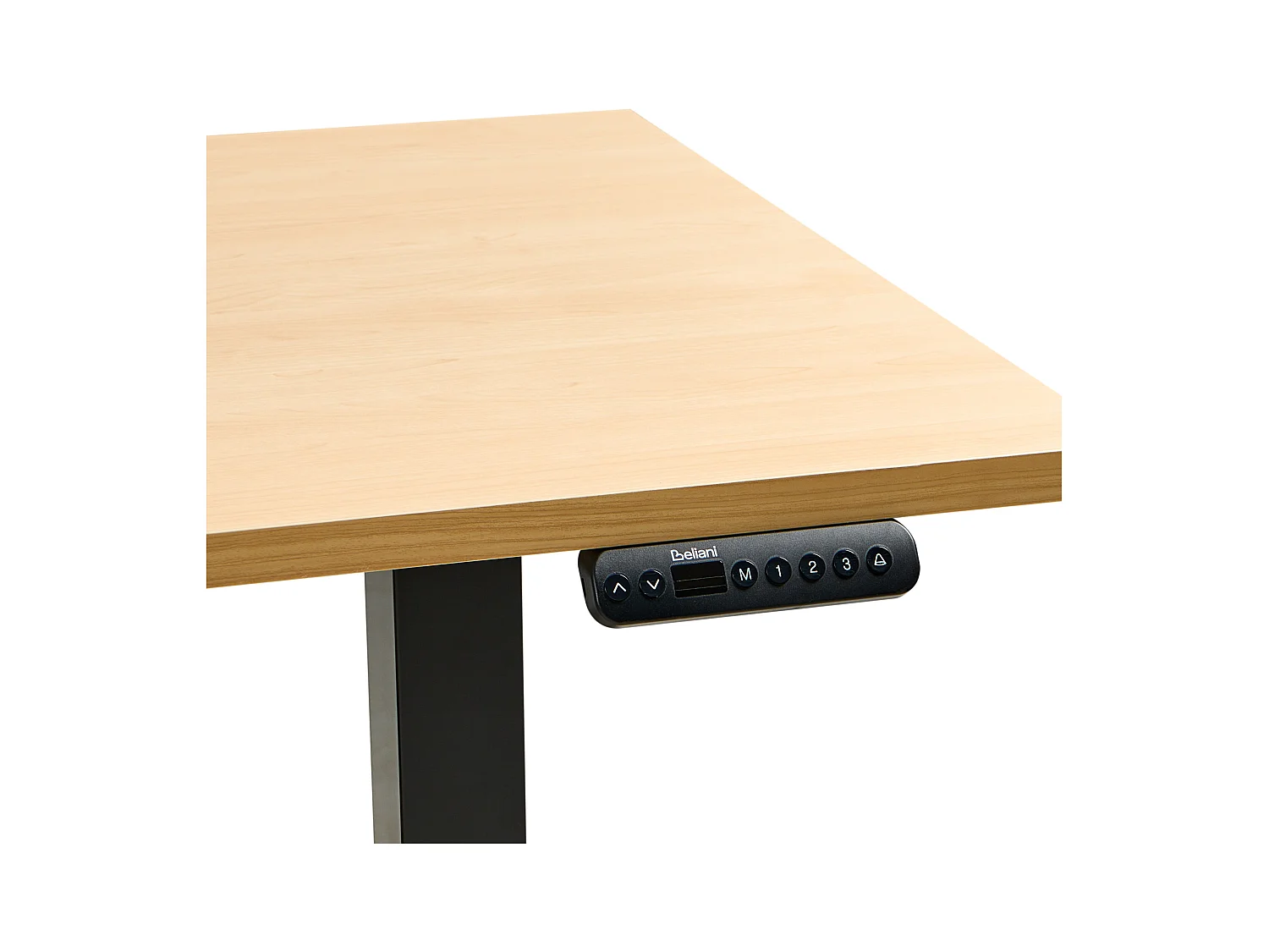 Bureau réglable en hauteur électriquement DESTINES Noir/marron clair 120 cm 60 cm