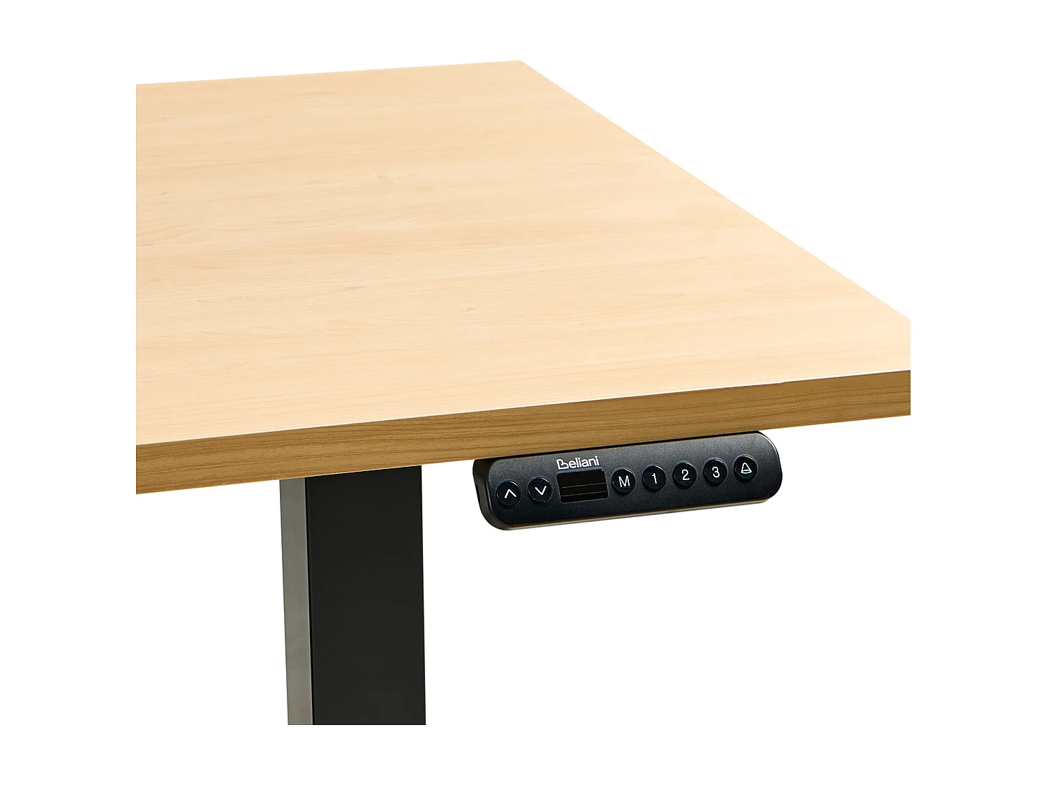 Bureau réglable en hauteur électriquement DESTINES Noir/marron clair 120 cm 60 cm