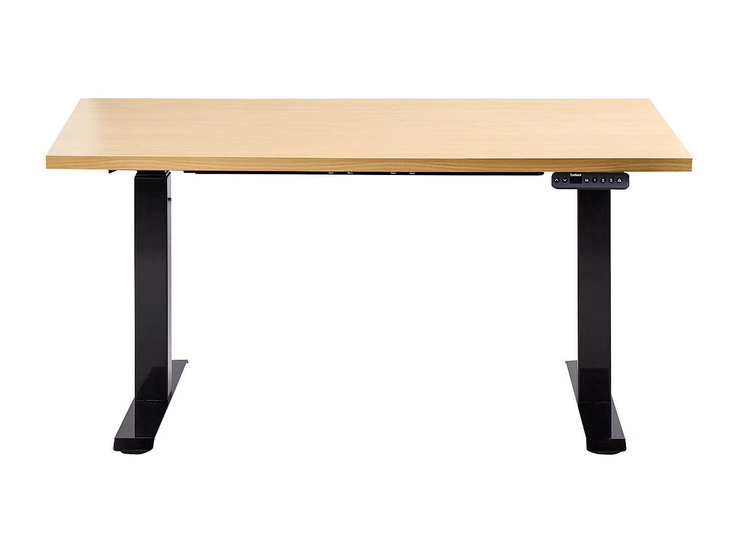 Bureau réglable en hauteur électriquement DESTINES Noir/marron clair 120 cm 60 cm