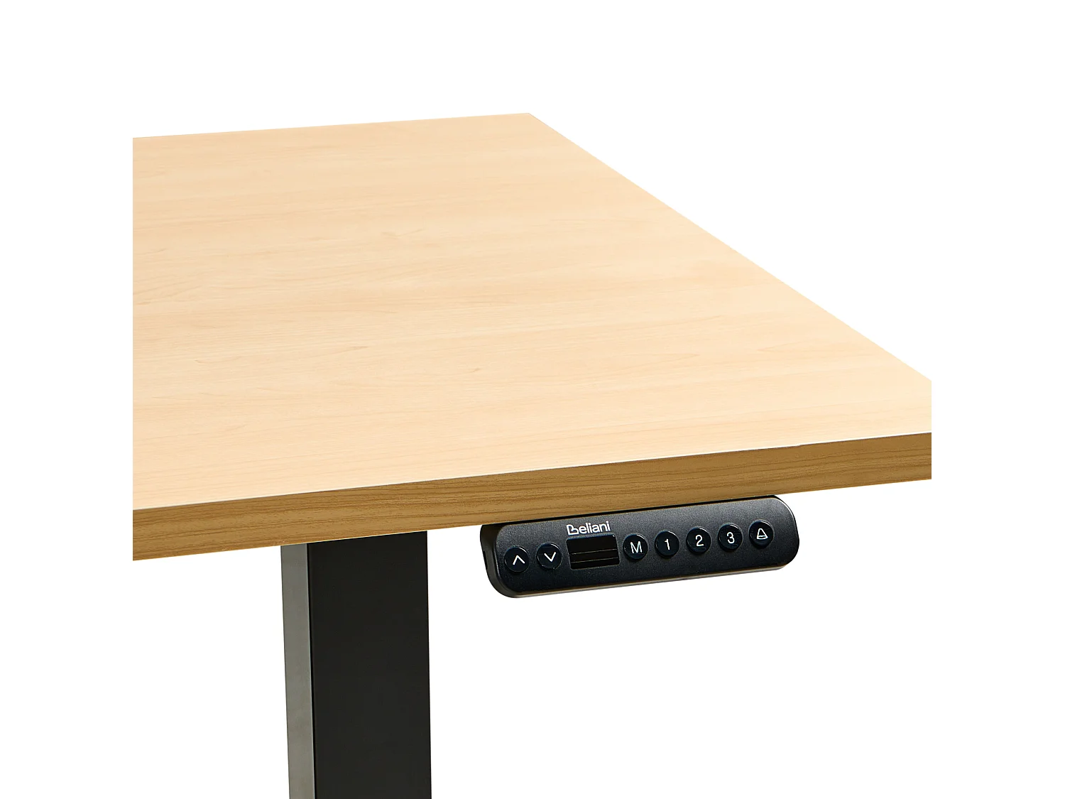 Bureau réglable en hauteur électriquement DESTINES 120 cm 72 cm Noir/marron clair