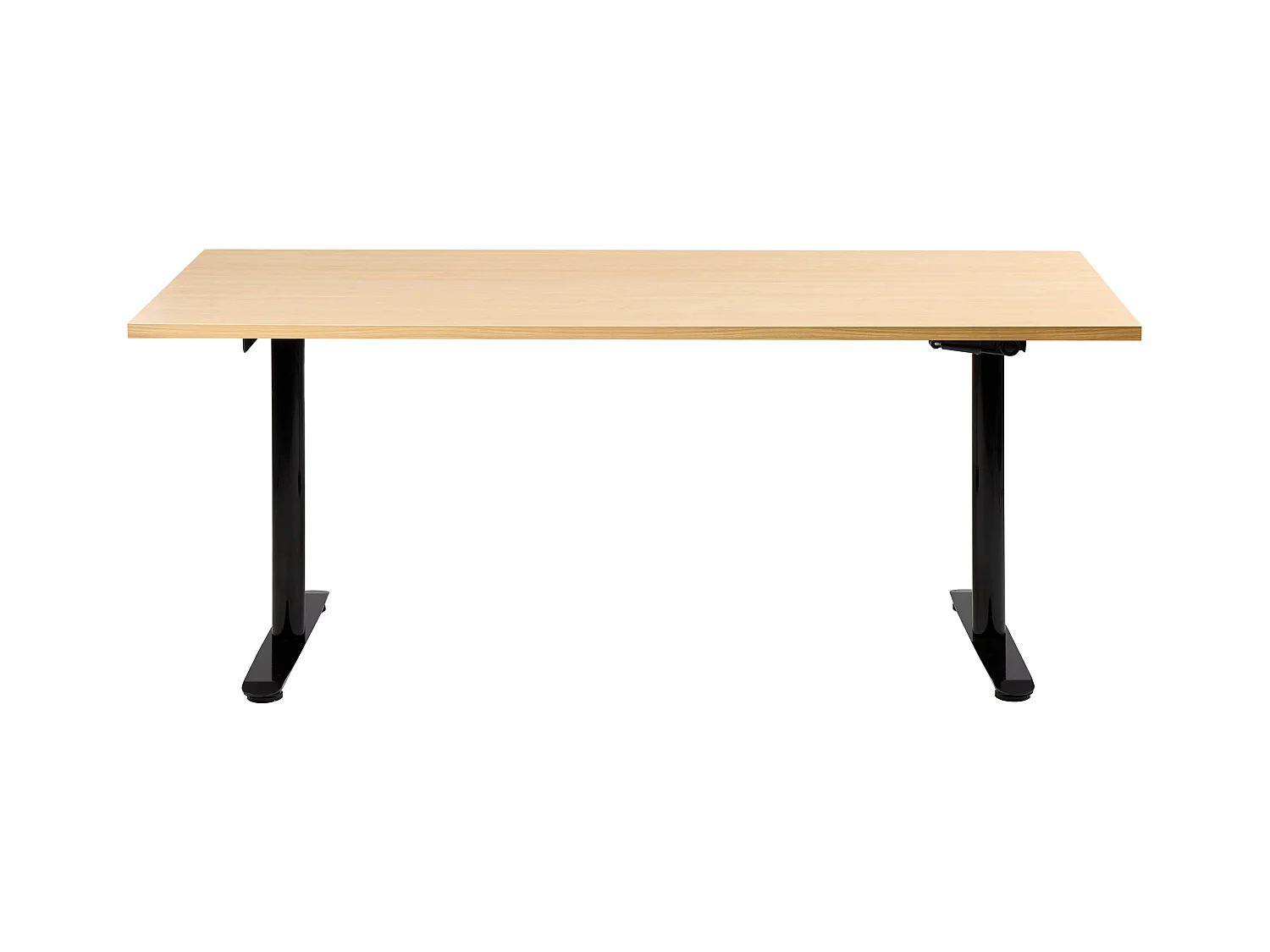 Bureau réglable en hauteur manuellement DESTINAS Noir/ Marron clair 180 cm 72 cm