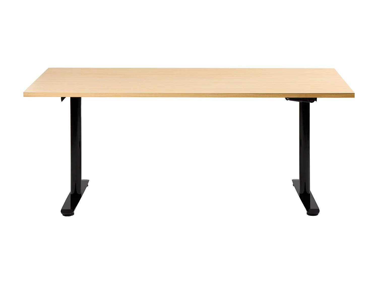 Bureau réglable en hauteur manuellement DESTINAS Noir/ Marron clair 180 cm 72 cm