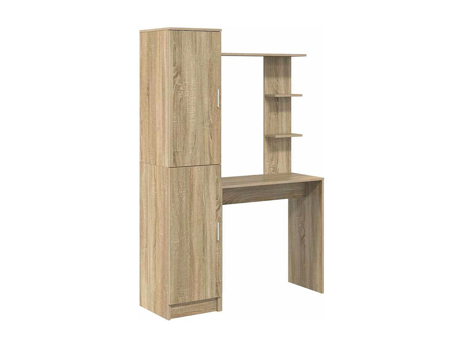 Bureau avec rangement 2 pcs Chêne Sonoma Bois d'ingénierie