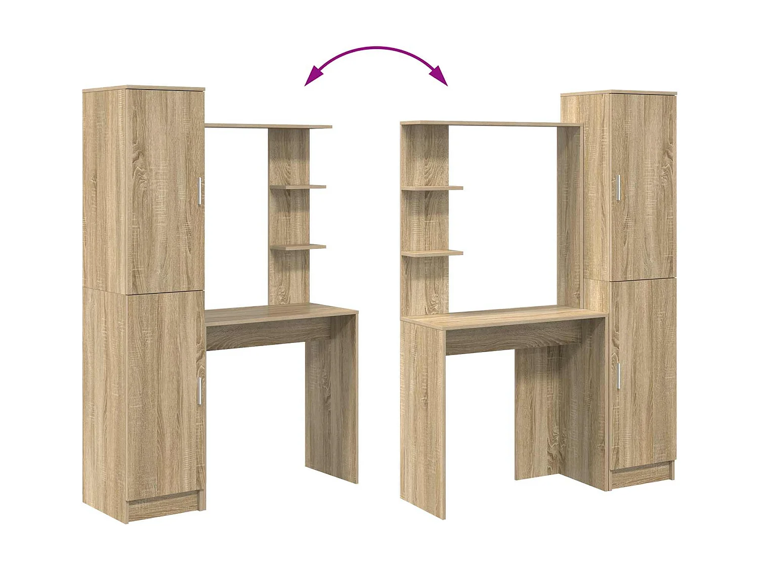 Schreibtisch 2 pcs Sonoma-Eiche
