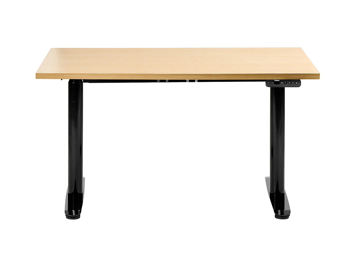 Bureau réglable en hauteur électriquement DESTINAS Noir/marron clair 120 cm 60 cm