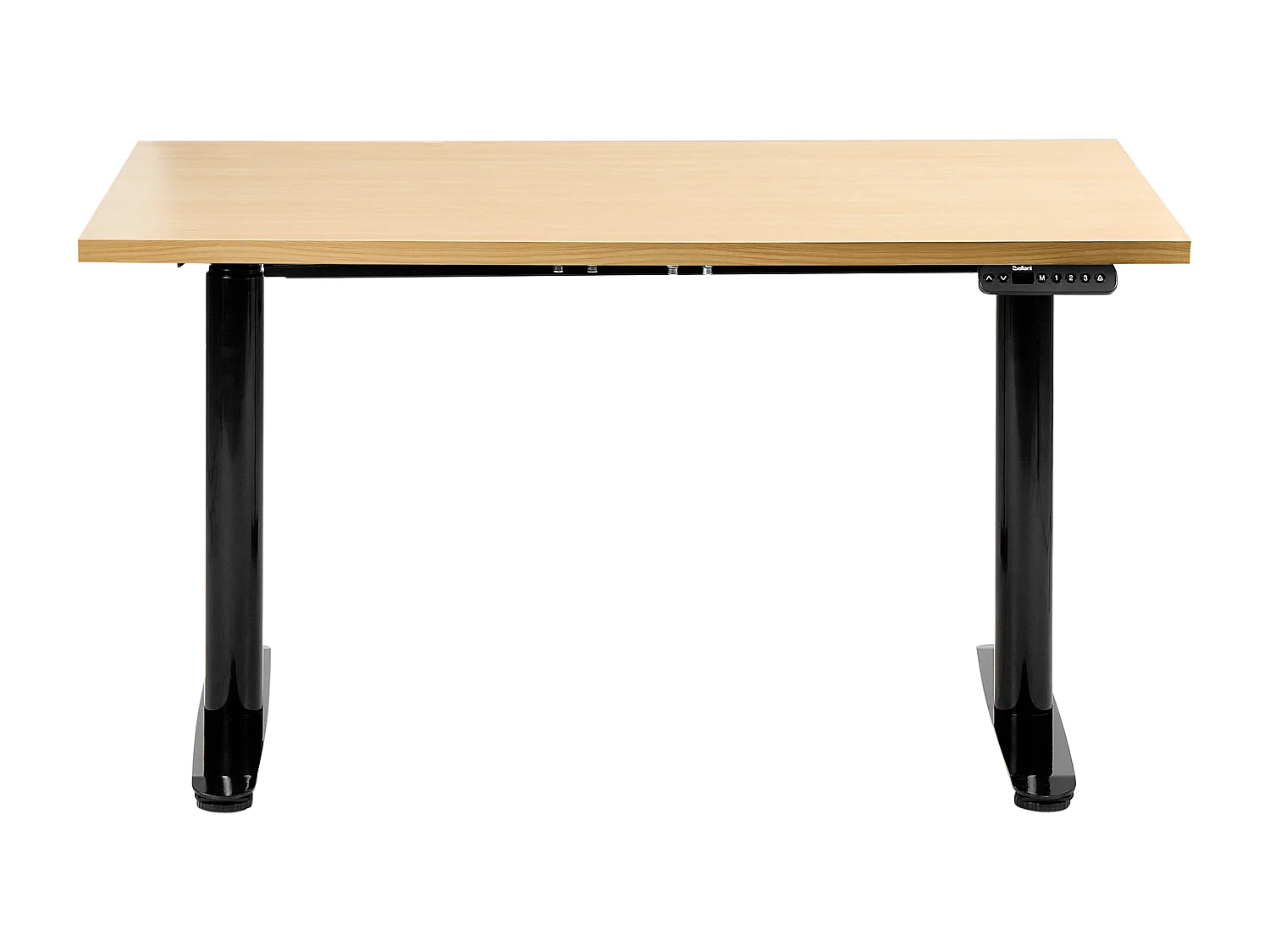 Bureau réglable en hauteur électriquement DESTINAS Noir/marron clair 120 cm 60 cm