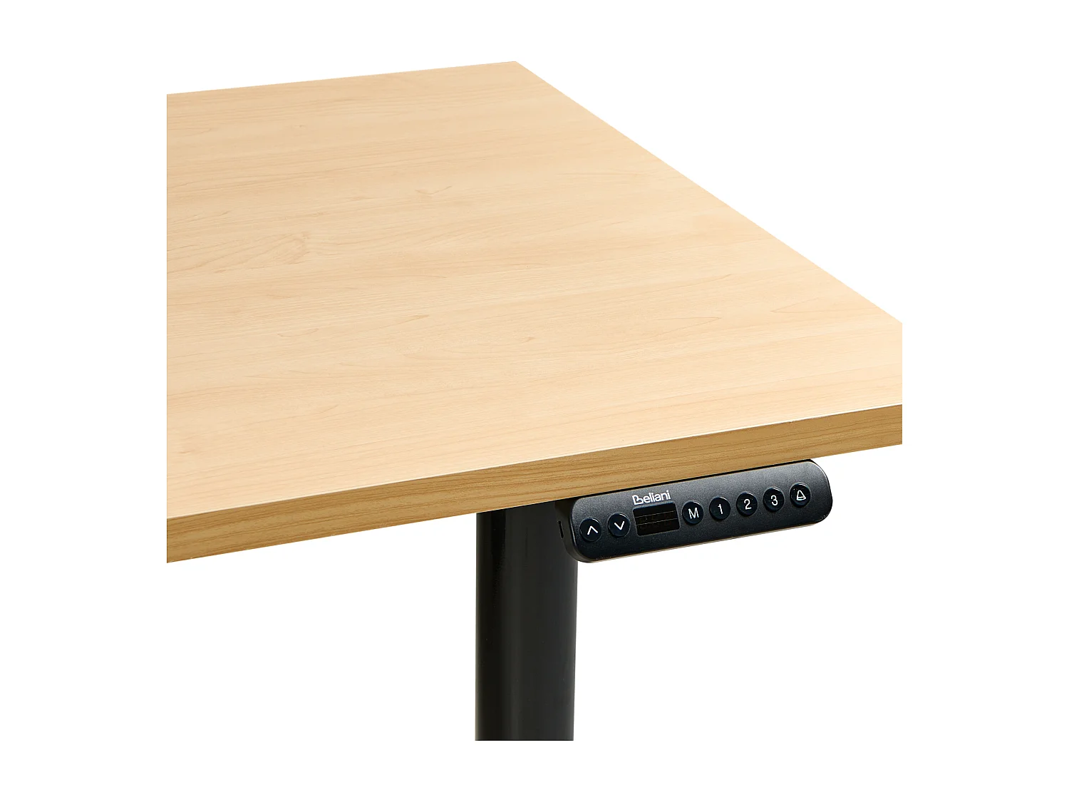 Bureau réglable en hauteur électriquement DESTINAS Noir/marron clair 120 cm 60 cm